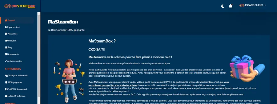 MaSteamBox — réalisation Nity Pro