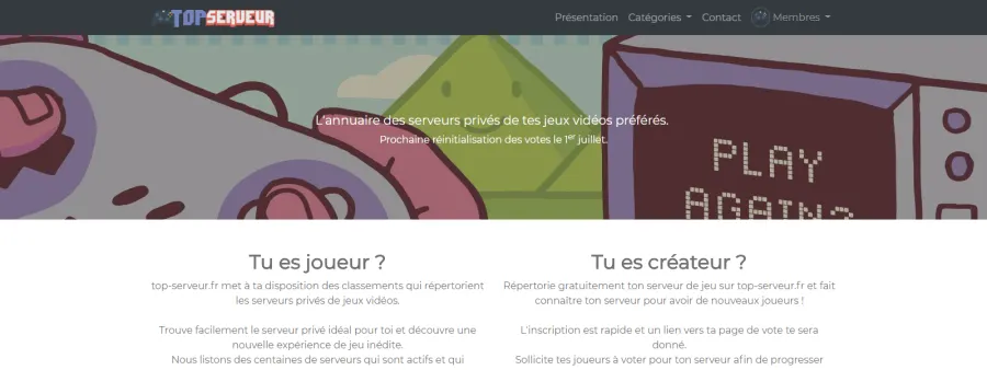 Top Serveur — réalisation Nity Pro
