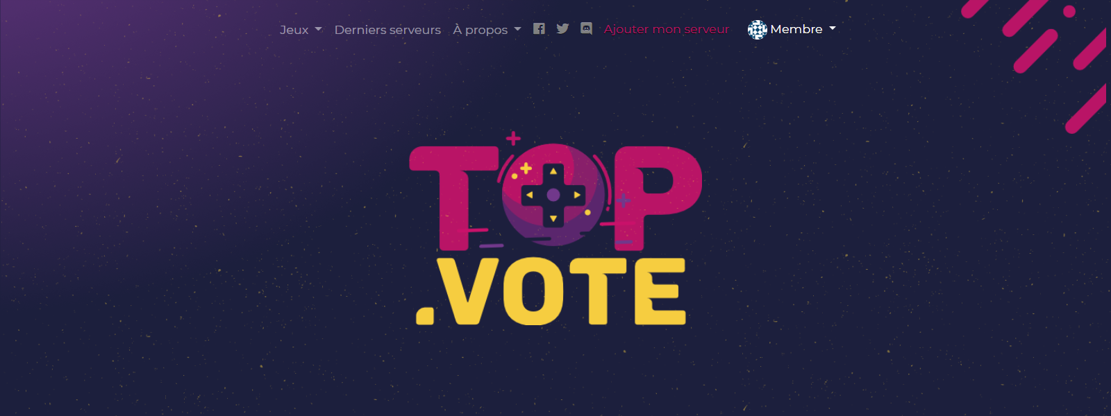 Top.vote - projet réalisé par Nity Pro (Florian LEROY)