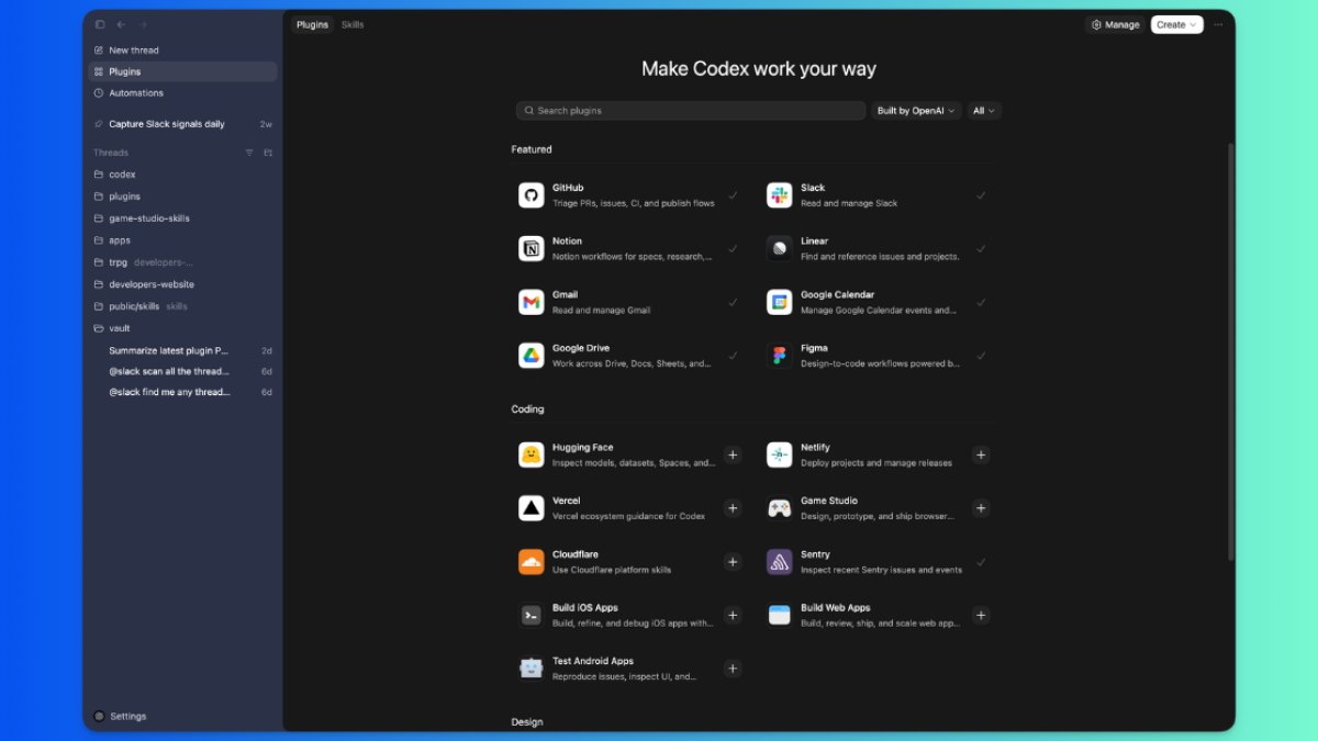 Codex d’OpenAI se dote d’un système de plugins : Slack, Figma, Notion…