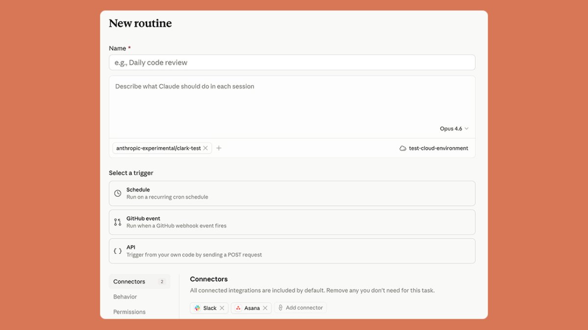 Avec les routines, Claude Code peut exécuter des tâches en permanence sur votre ordinateur
