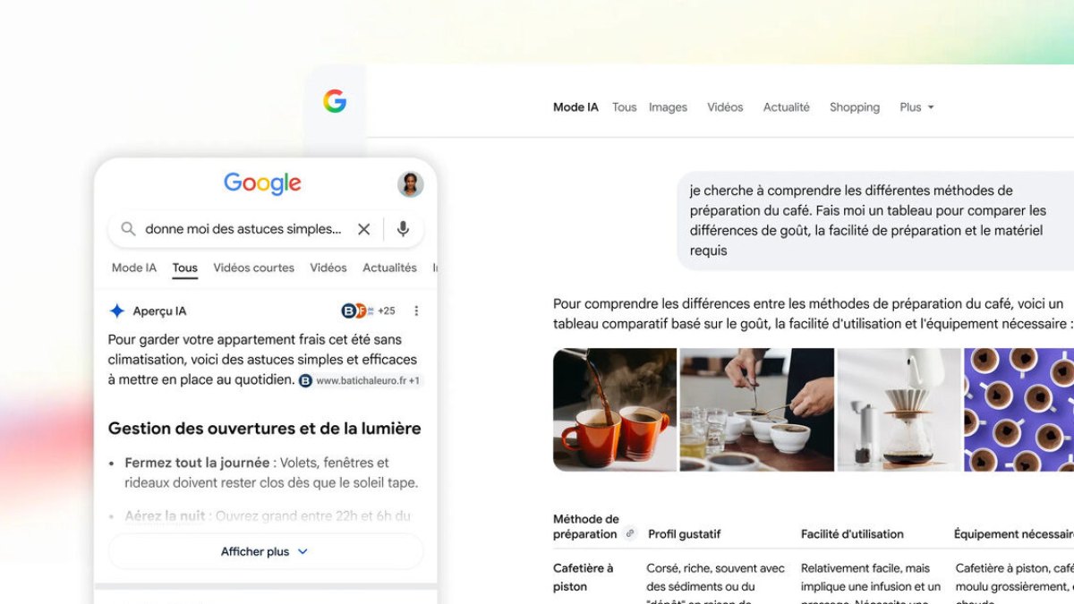 Google déploie AI Overviews et AI Mode en France