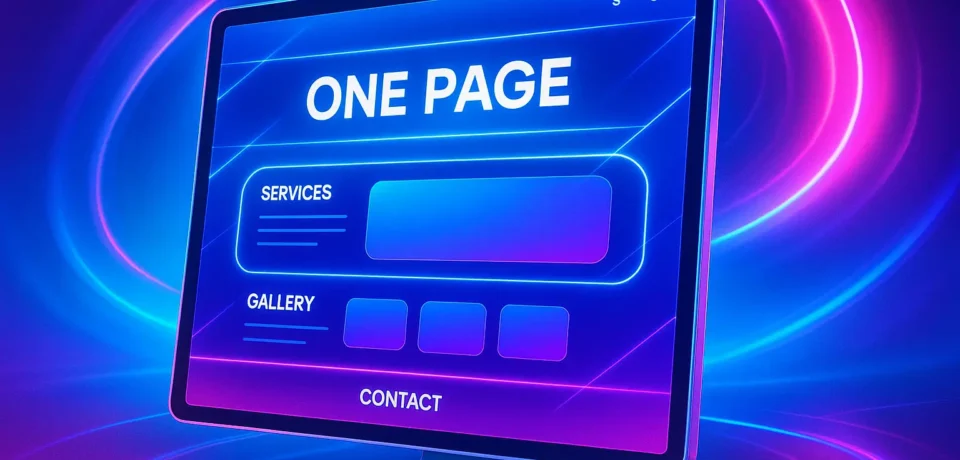 Création de site internet one-page